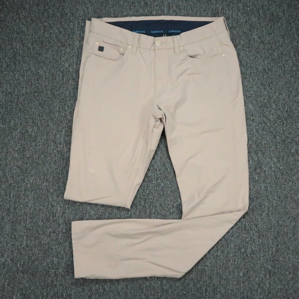Vineyard Vines Pants Men 32x34 Khaki Tan OTG On The Go 5 Pocket Trouser Straight
